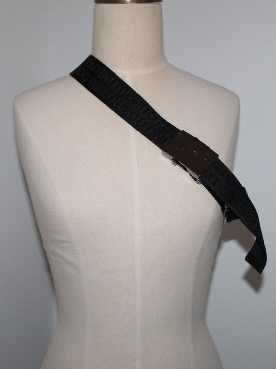 NEW Christian Louboutin Black Silver Adjustable Ruisbuddy Belt 100 and 85 main image 9